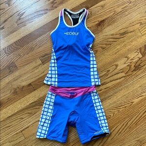 Coeur Blue and Pink Triathlon Kit